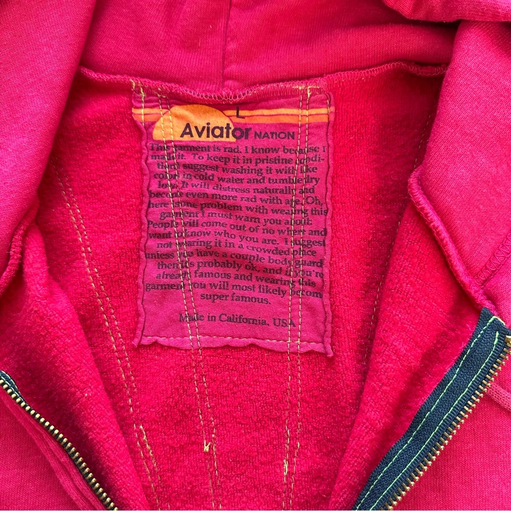 Aviator Nation Vibrant Pink Zip-Up